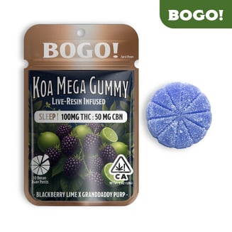 Koa Cannabis Co.: Blackberry Lime X Grandaddy Purp