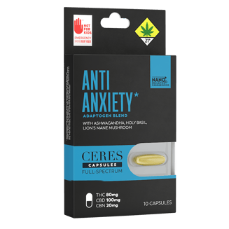 Anti-Anxiety [10pk] (100mg CBD/80mg THC/20mg CBN) by Ceres