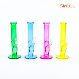 10" Vibrant Tube Bong w/ Flower Bowl