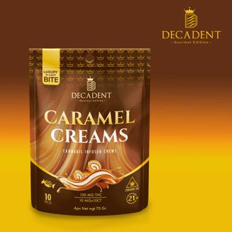 Caramel [10pk] (100mg) by Decadent Gourmet Edibles