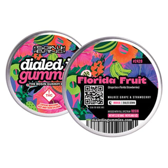 100mg - Florida Fruit #2420 - Rosin Gummies (10pk) by Dialed In Gummies