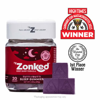 1:1:1 Zzzonked Sleepy Tutti Frutti Gummies [20pk] ( CBD:CBN:THC) by Zzzonked