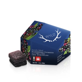 Elderberry 1:1 CBN + Indica Enhanced Gummies | 50mg THC:50mg CBN