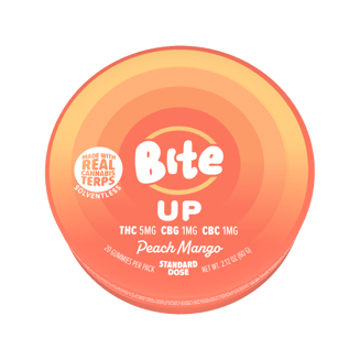 B Up - Peachy Mango [20pk] (100mg THC/20mg CBG/20mg CBC) by Bite