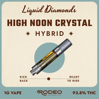 Rodeo Liquid Diamonds High Noon Crystal (H) 1g Vape (C0070000476) by Rodeo Cannabis