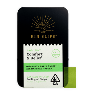 Park Life Sublingual Strips | 10mg CBD + 1mg THC by Kin Slips
