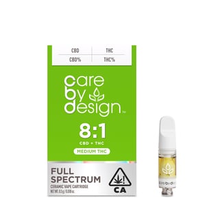 8:1 Vape Cartridge, 0.5 gram by Care By Design