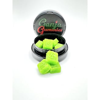 Ganja Gummies- Sour Apple [10pk] (100mg) by Fire Ganja