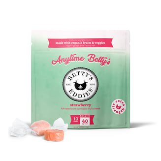 Anytime Betty’s Strawberry [10pk] (400mg THC) Anytime Fruit Chews - Extra Strength by Betty's Eddies