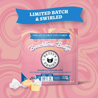 Beachtime Betty's - Strawberry Lemonade Swirl [10pk] (100mg THC/50mg CBG) by Betty's Eddies