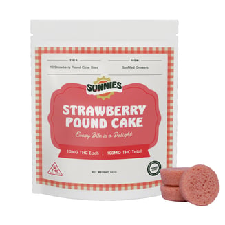 Strawberry Pound Cake Bites [10pk] (100mg) by Sunnies