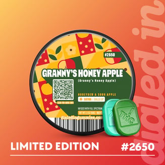 100mg - Granny Honey Apple #2650- Rosin Gummies (10pk) by Dialed In Gummies