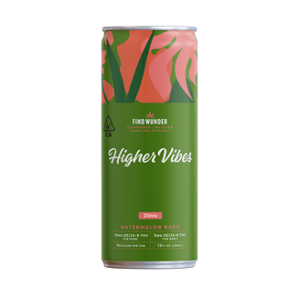 Higher Vibes Watermelon Basil (15mg THC/5mg Delta-8) by FIND WUNDER