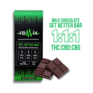 :1:1 Get Better Bar (100mg CBD/100mg CBG/100mg THC)