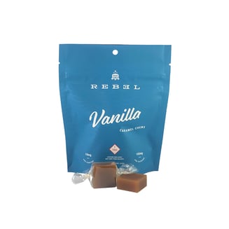 Vanilla Caramels [10pk] (100mg) by Rebel Edibles