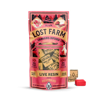 Strawberry Rhubarb x Headband [10pk] (100mg) by Lost Farm