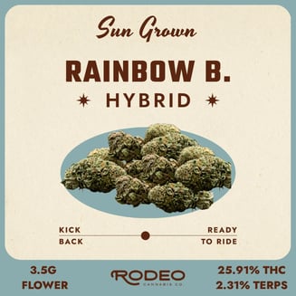 Rodeo Sun Grown Rainbow B. (H) 3.5g Flower (C0070000387) by Rodeo Cannabis