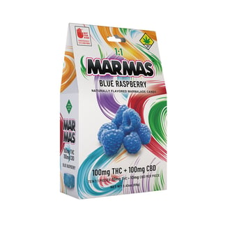 :1 Blue Raspberry [10pk] (100mg CBG/100mg THC)