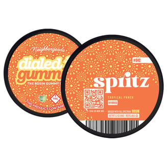 100mg - Spritz - Rosin Gummies (10pk) by Dialed In Gummies