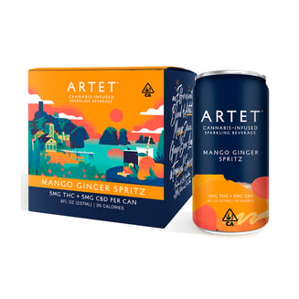 Mango Ginger Spritz [4pk] (20mg CBD/20mg THC) by Artet