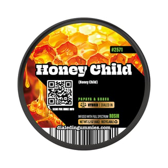 100mg - Honey Child #2571 - Rosin Gummies (10pk) by Dialed In Gummies