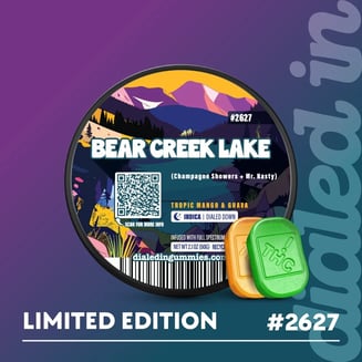 100mg - Bear Creek Lake #2627 - Rosin Gummies (10pk) by Dialed In Gummies