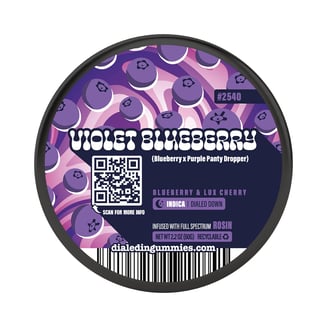 100mg - Violet Blueberry #2540 - Rosin Gummies (10pk) by Dialed In Gummies