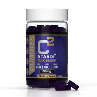 C2 Stasis+ Max Sleep - Blueberry Peach [30pk] (300mg CBD/300mg CBG/900mg CBN) by TRU Infusion CBD