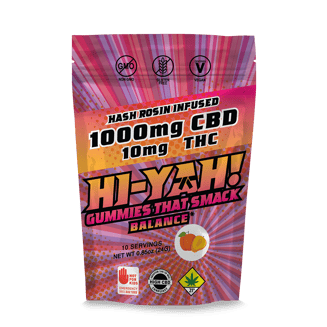 100:1 Mango Gummies [10pk] (1000mg CBD/10mg THC) by HI-YAH