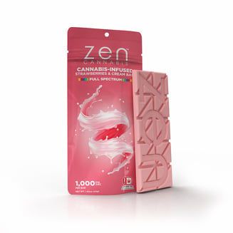 Strawberries & Cream Bar (1000mg) by Zen Cannabis