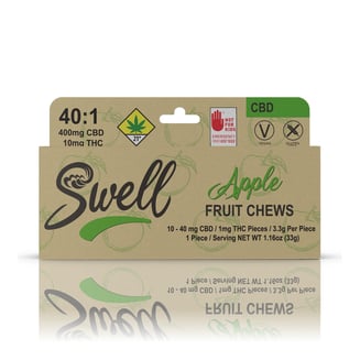 Apple CBD 40:1 Fruit Chews [10pk] (400mg CBD/10mg THC) by Swell
