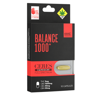 Balance 1000 [10pk] (1000mg CBD/3mg THC/50mg CBN/50mg CBG) by Ceres
