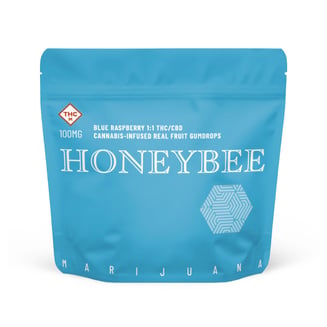 Goodnight Dreamberry 1:1:1 Gumdrops [10pk] (100mg CBD/100mg CBN/100mg THC) by Honeybee
