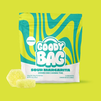 Sour Margarita [5pk] (100mg CBD/100mg THC) by Goody Bag