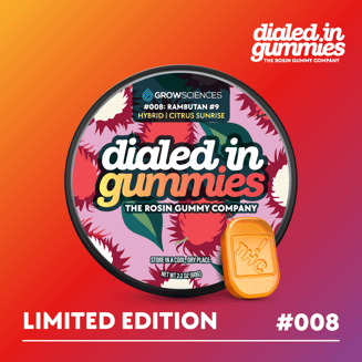 100mg - Rambutan #9 #008 - Rosin Gummies (10pk) by Dialed In Gummies