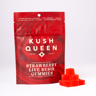 Strawberry Strain Specific Live Resin [10pk] (100mg) by Kush Queen