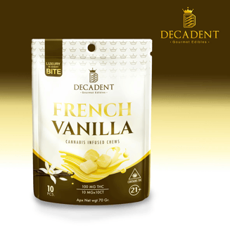 French Vanilla [10pk] (100mg) by Decadent Gourmet Edibles
