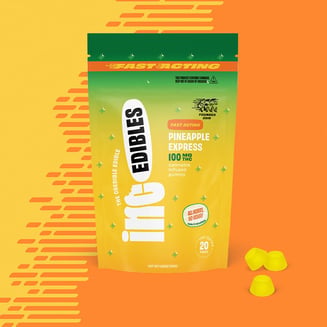 inc.edibles 20 Pack Pineapple Express Fast Acting THC Gummies 01160 by (inc)edibles