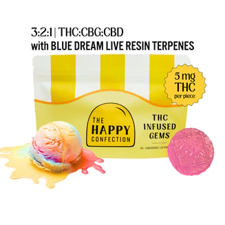 The Happy Confection Medium Dose Infused Gems - 20 Pack Rainbow Parade THC|CBD|CBG - 00173 by The Happy Confection™
