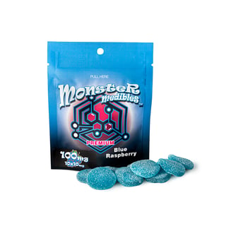 Blue Raspberry [10pk] (100mg) by Monster Xtracts