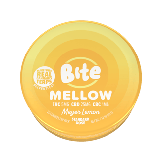 B Mellow - Meyer Lemon [20pk] (100mg THC/500mg CBD/20mg CBC) by Bite