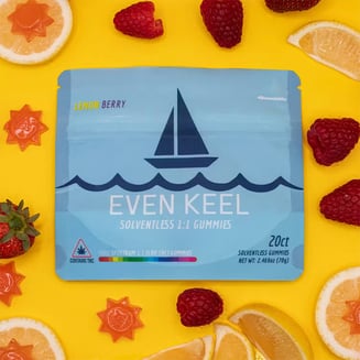 1:1 Even Keel - Lemon Berry [20pk] (100mg CBD/100mg THC) by Suncrafted