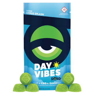 Day Vibes CBG - Citrus Splash [10pk] (100mg THC/100mg CBG/250mg Ginseng) by DŌSD Edibles