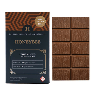 High Potency Peanut + Pretzel Milk Chocolate [10pk] (300mg) by Honeybee