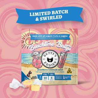 Beachtime Betty's - Strawberry Lemonade Swirl [5pk] (50mg THC/25mg CBG) by Betty's Eddies