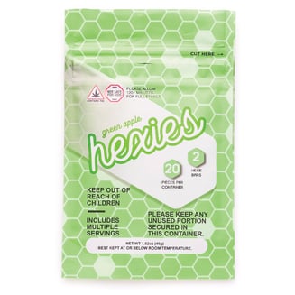 Hexies Green Apple [20pk] (100mg) by Hexies