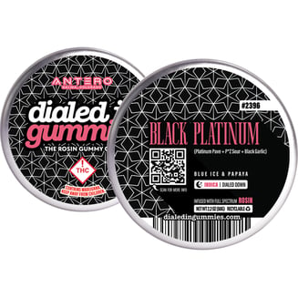 100mg - Black Platinum #2396 - Rosin Gummies (10pk) by Dialed In Gummies