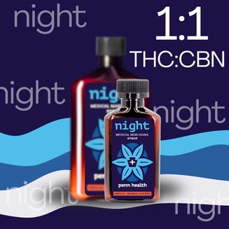 Mini Night 1:1 THC/CBN - Mango Cherry [100ml] (100mg THC/100mg CBN) by Penn Health