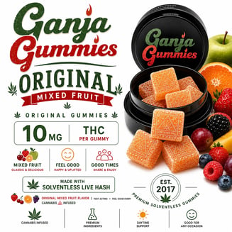 Ganja Gummies [10pk] (100mg) by Fire Ganja