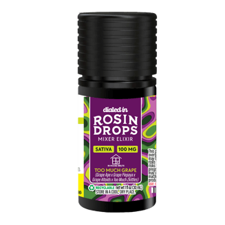 100mg - Too Much Grape - Rosin Drops by Dialed In Gummies